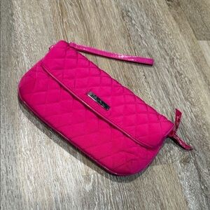 Vera Bradley Vibrant Pink Quilted Wristlet
